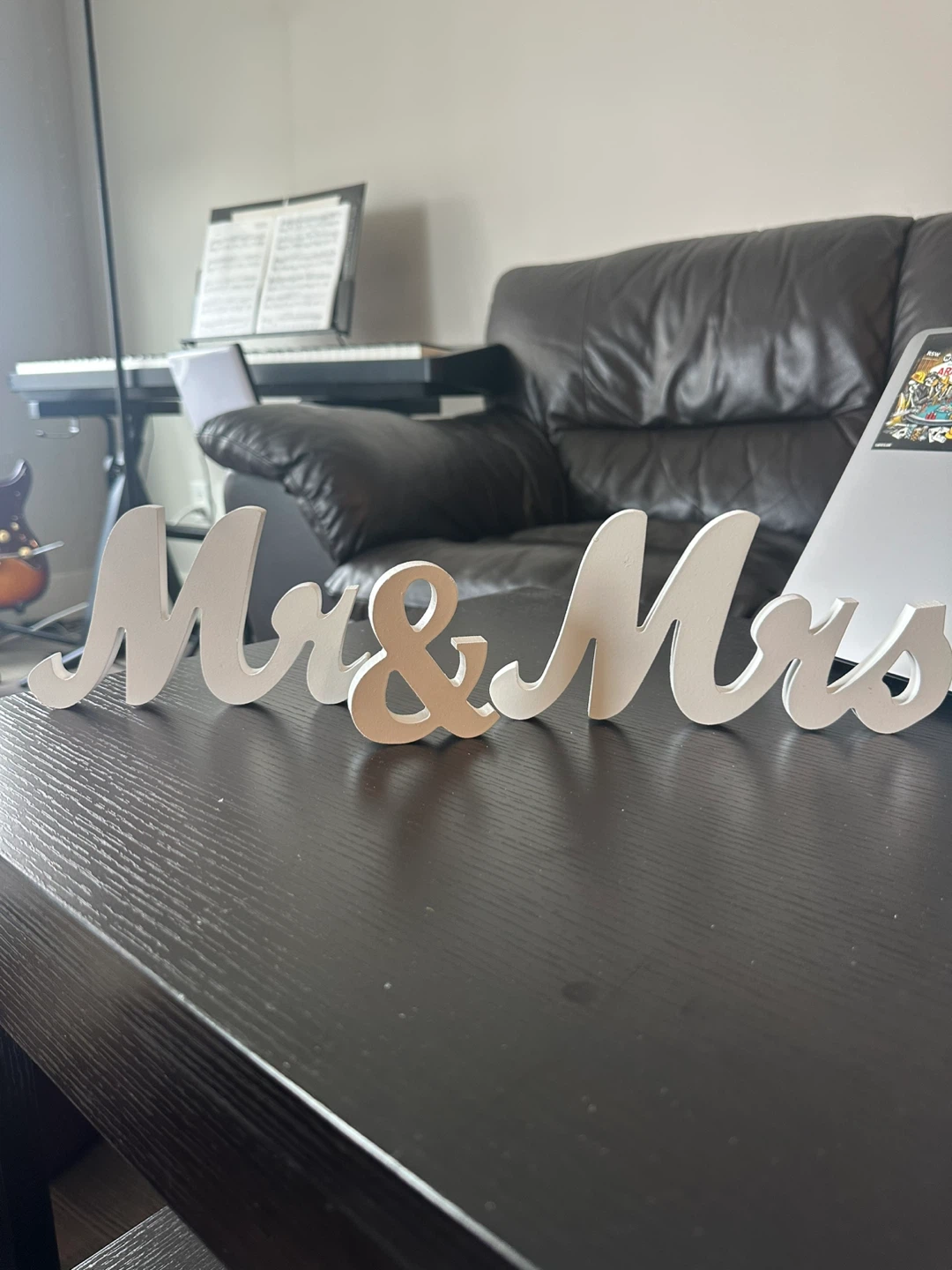 Mr & Mrs Tabletop Wooden Sign