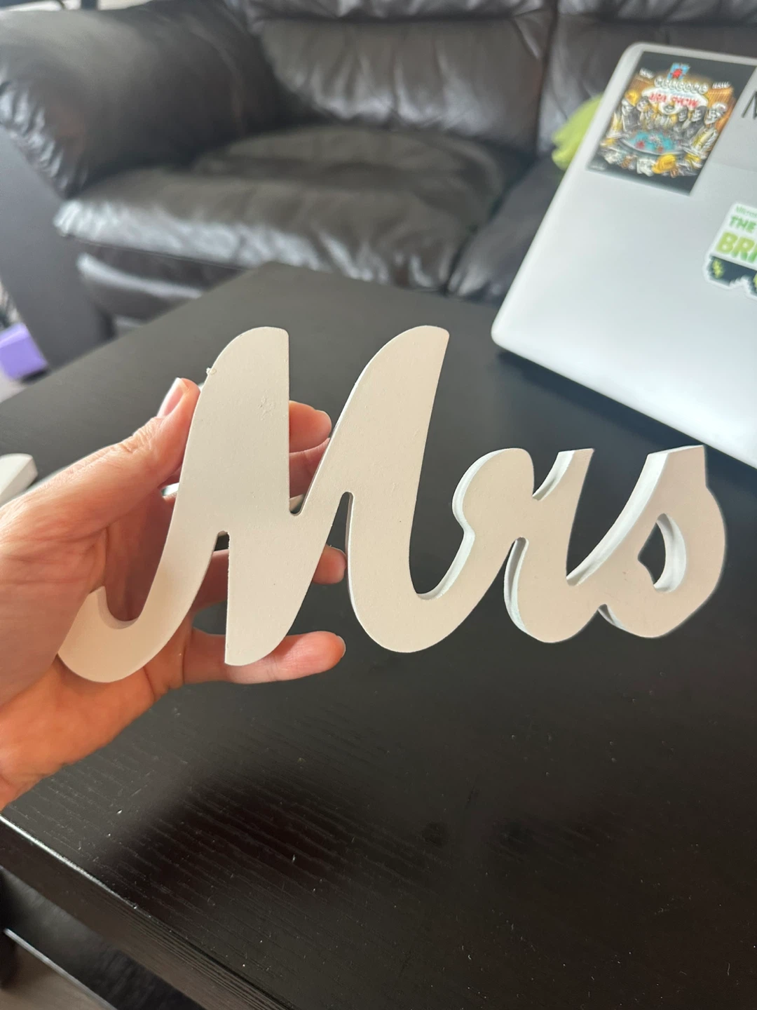Mr & Mrs Tabletop Wooden Sign - photo 4