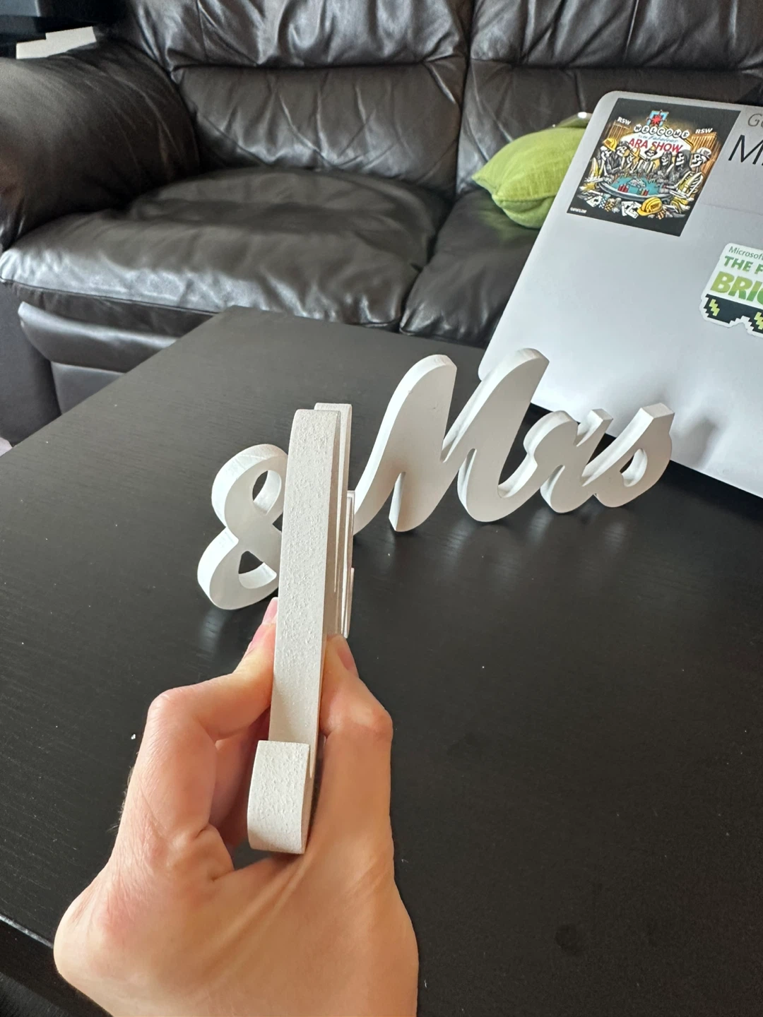 Mr & Mrs Tabletop Wooden Sign - photo 2