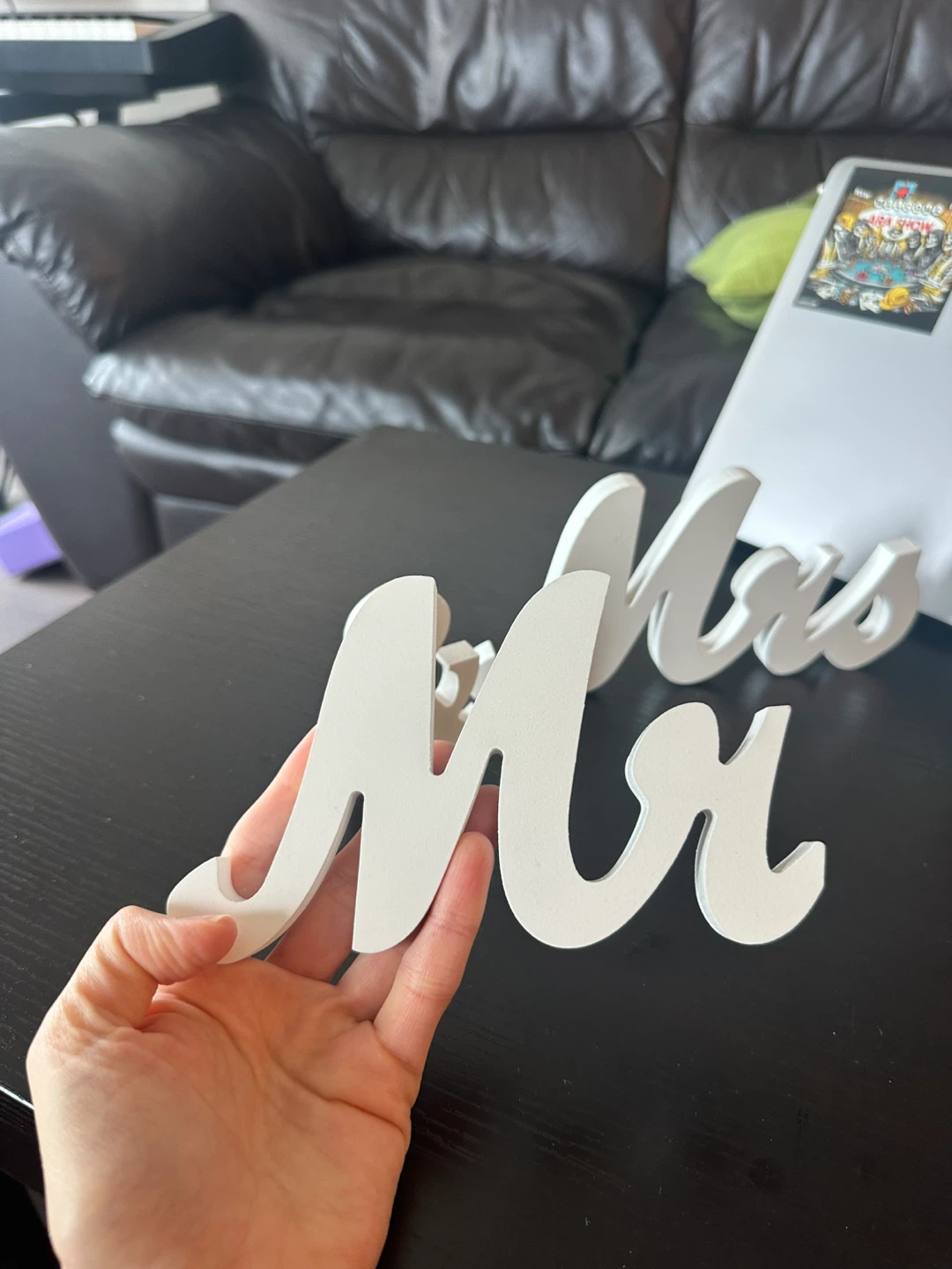 Mr & Mrs Tabletop Wooden Sign - photo 3