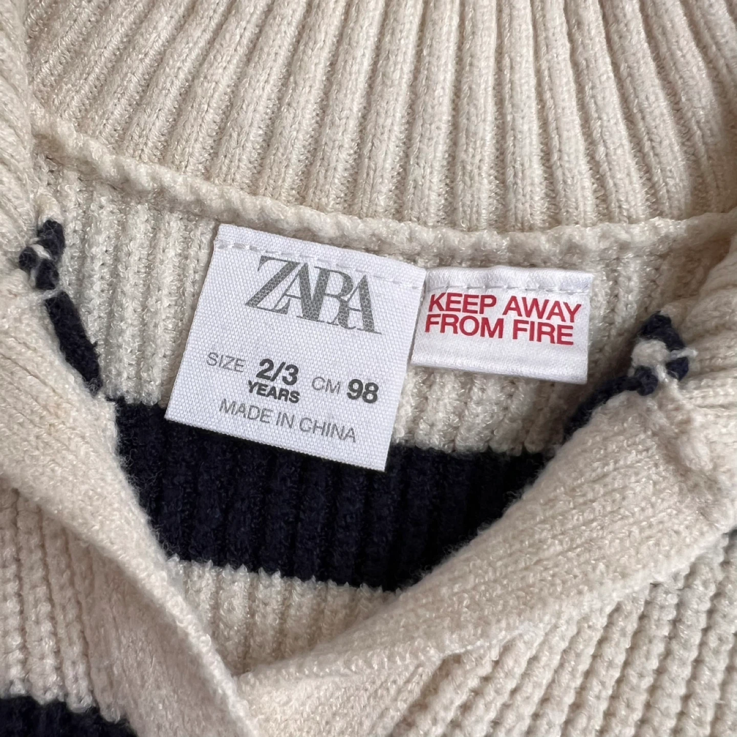 Zara Kids Striped Sweater Vest Size 2/3 Years - photo 2