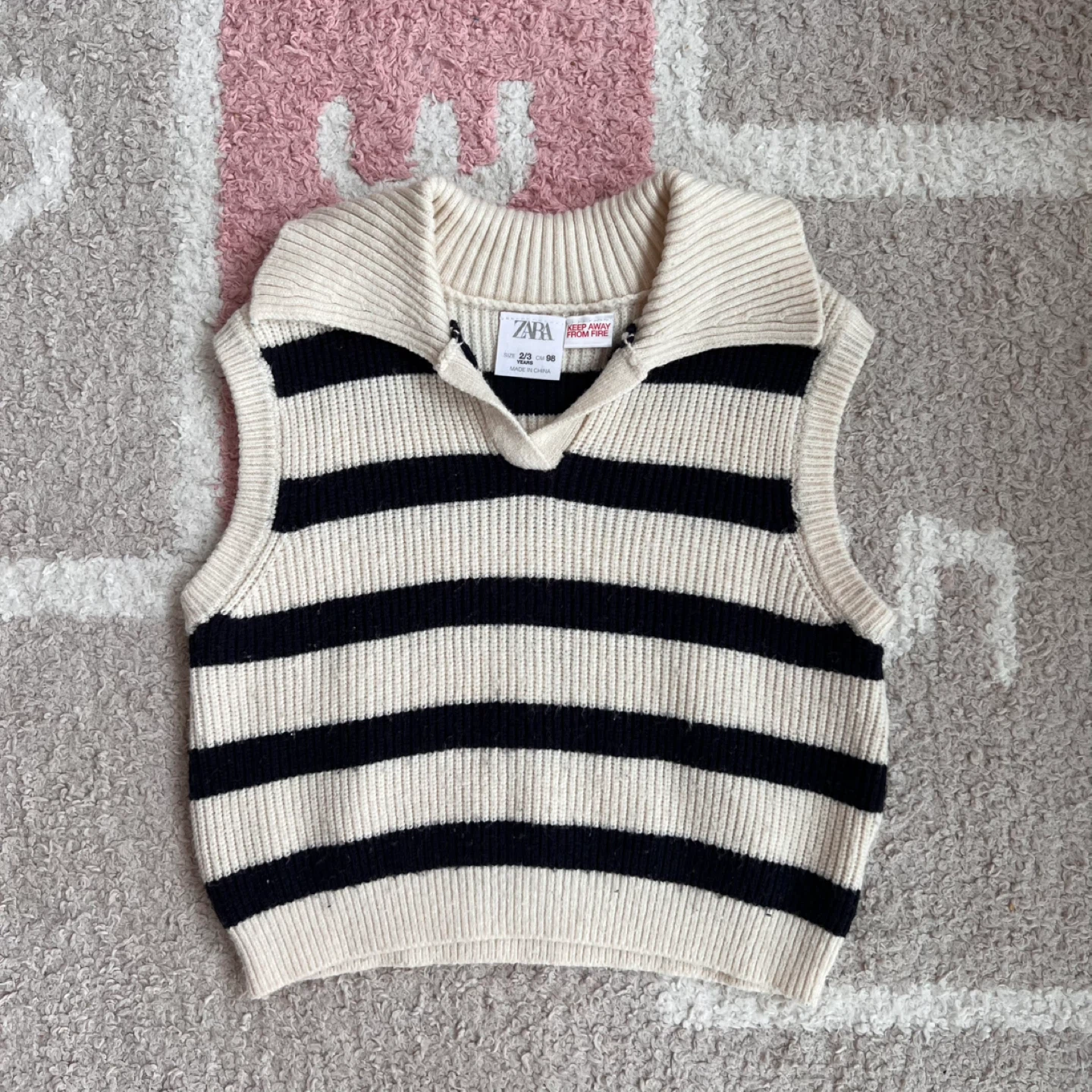 Zara Kids Striped Sweater Vest Size 2/3 Years