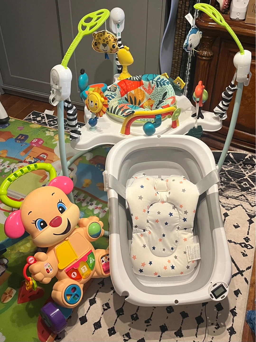 Fisher-Price Jumperoo & Collapsible Baby Bathtub