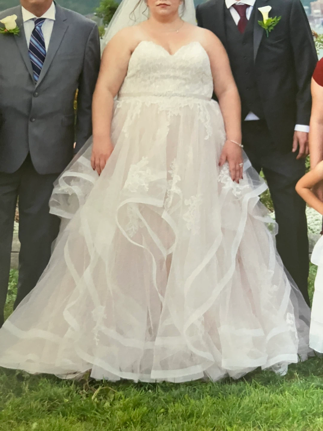 Strapless Tulle Wedding Dress - photo 2