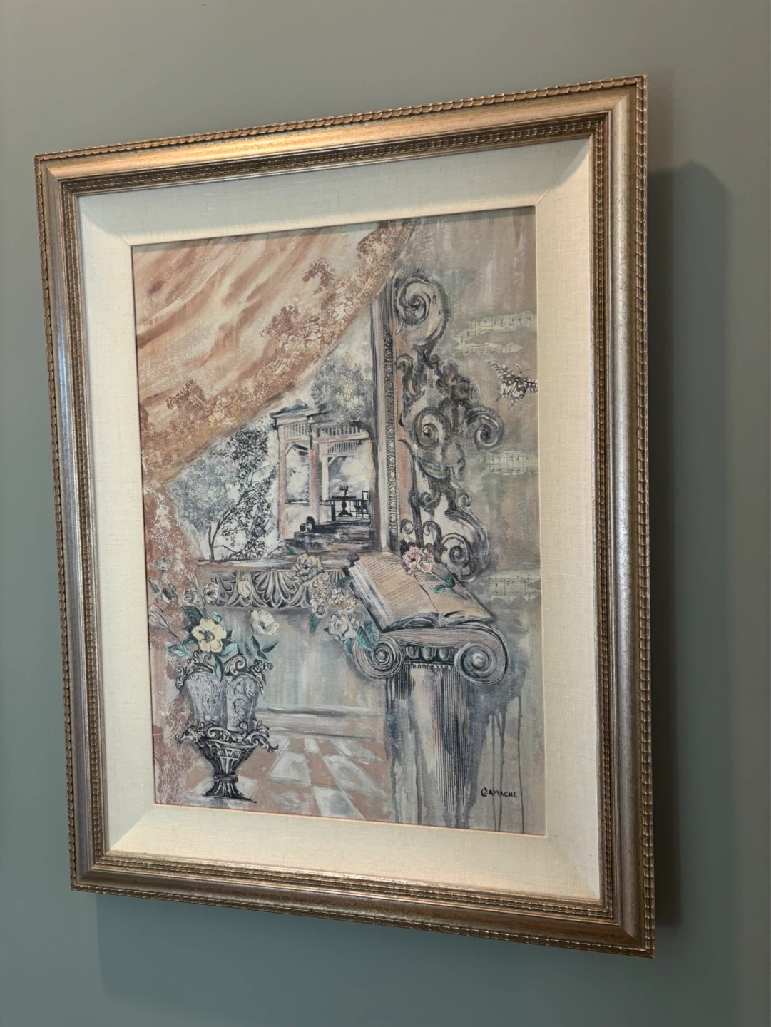 Framed Painting by Gamache 28” X 36” CUSTOM MADE