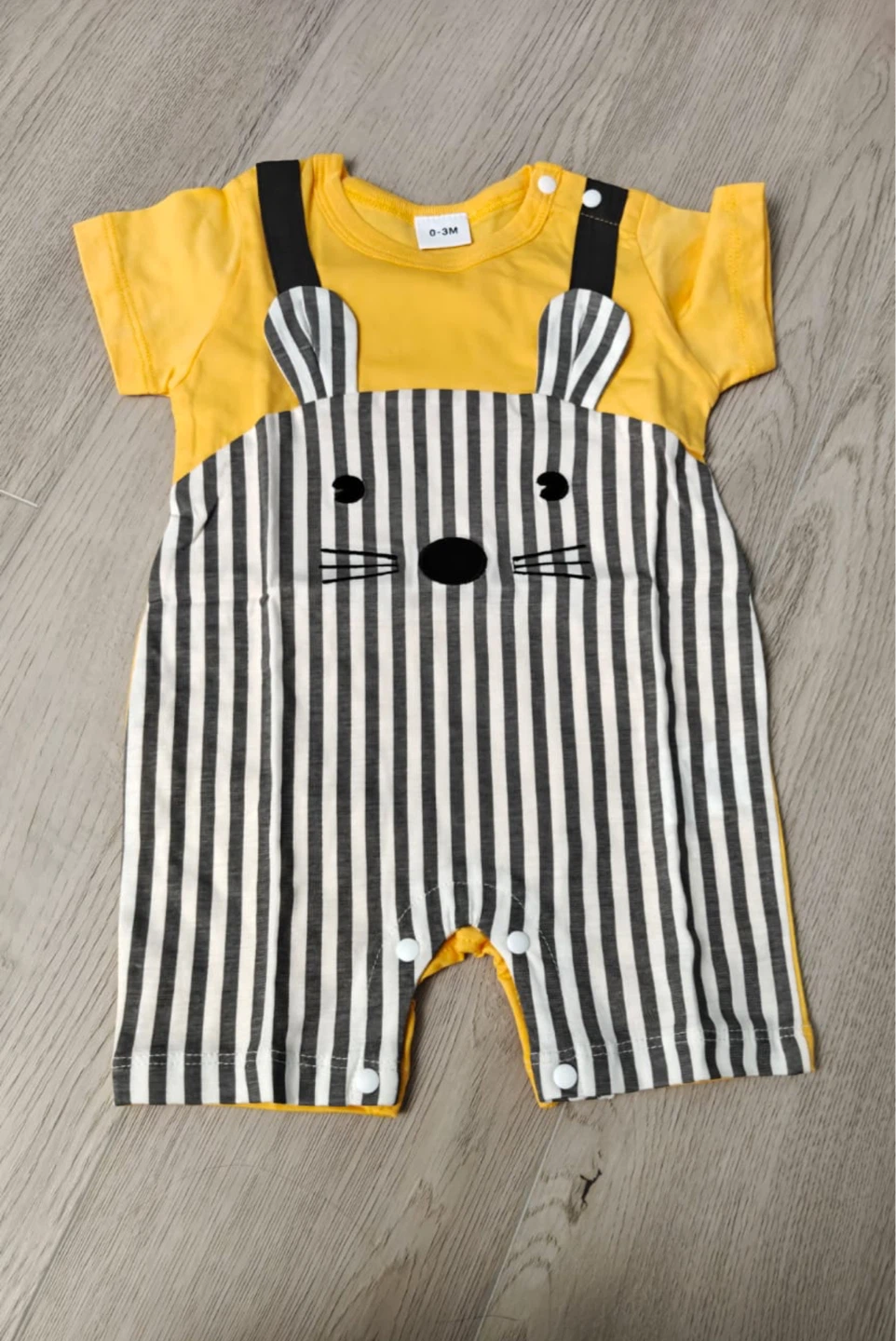 Baby 0-3M Yellow Bunny Romper - photo 2