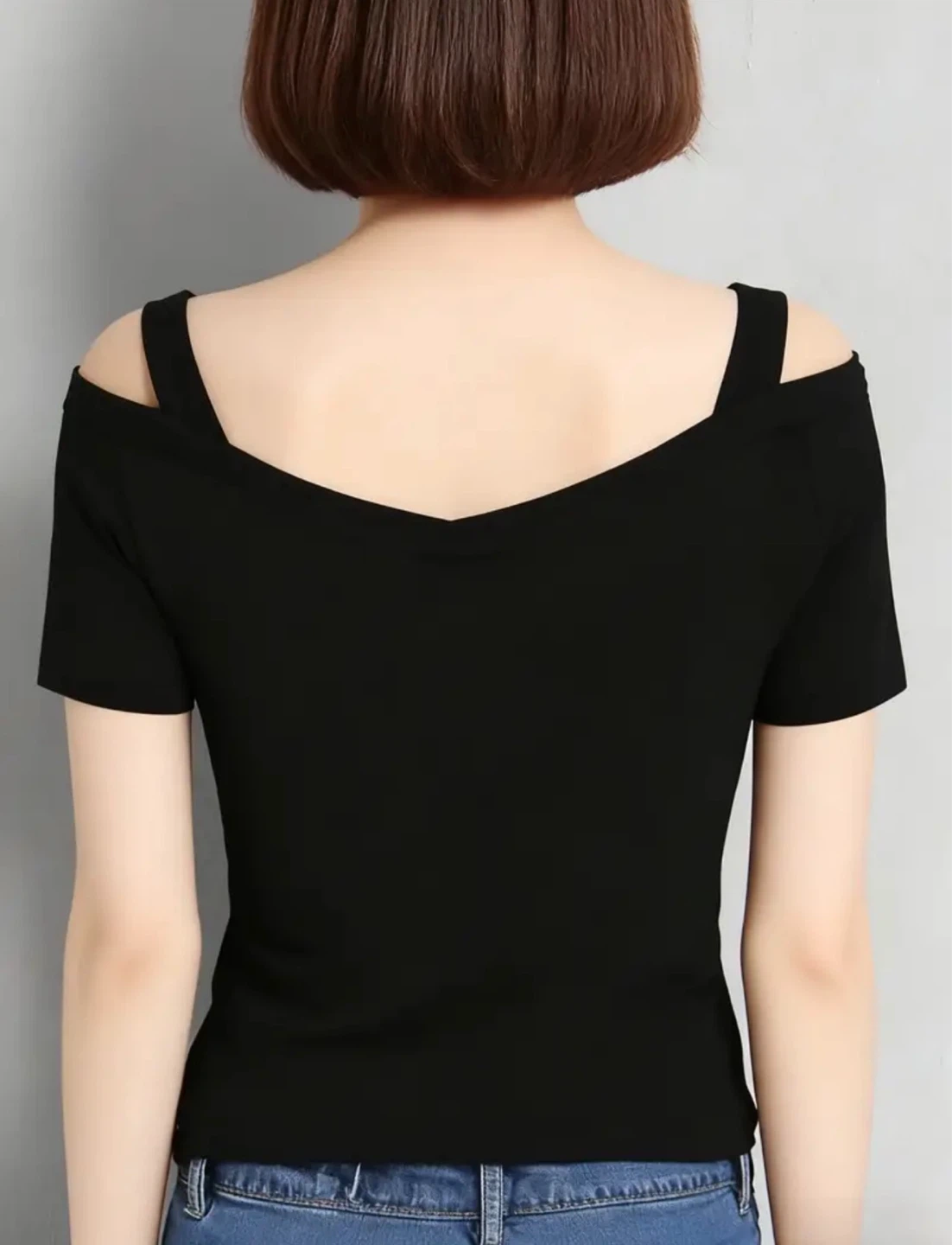 New Black Cold Shoulder T-Shirt - photo 2