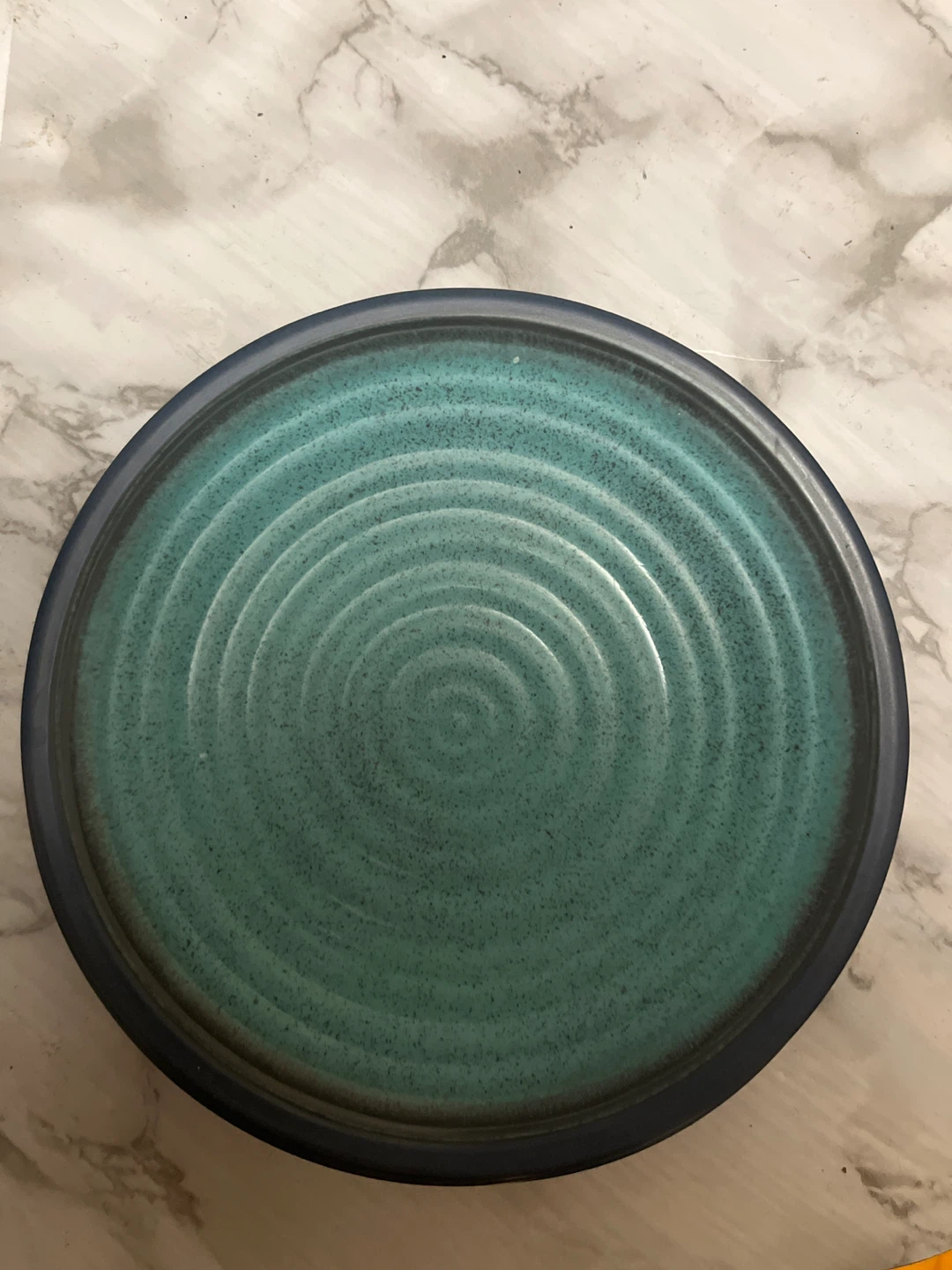 Set of 4 Dinner Plates - Teal Speckled - photo 2