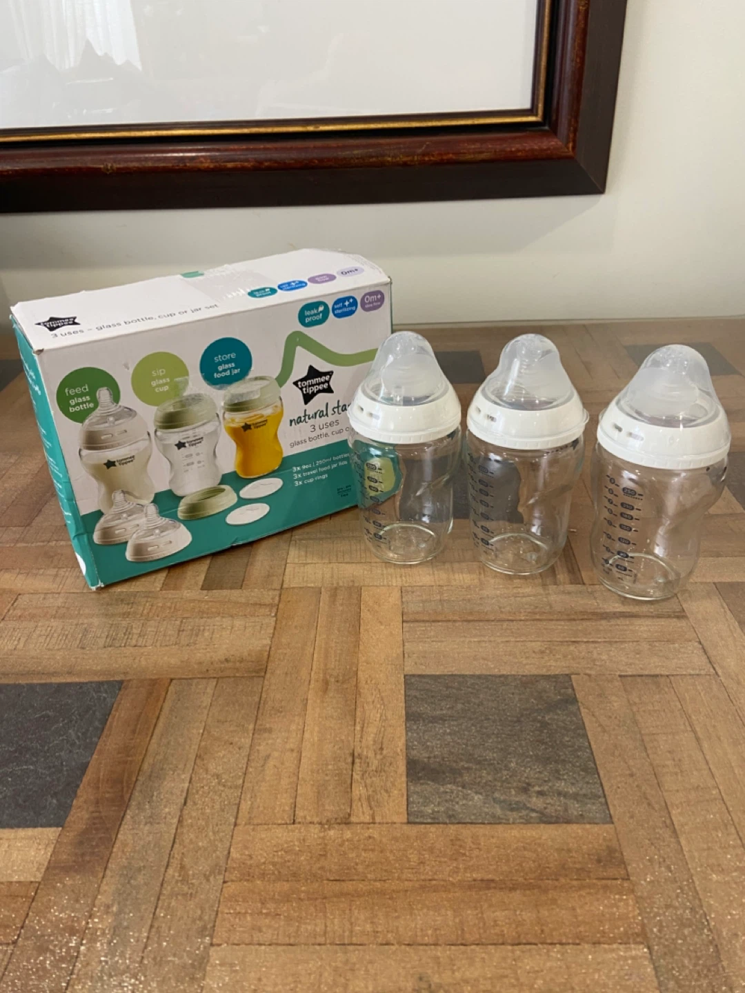 Tommee Tippee Glass Baby Bottles 3-Pack