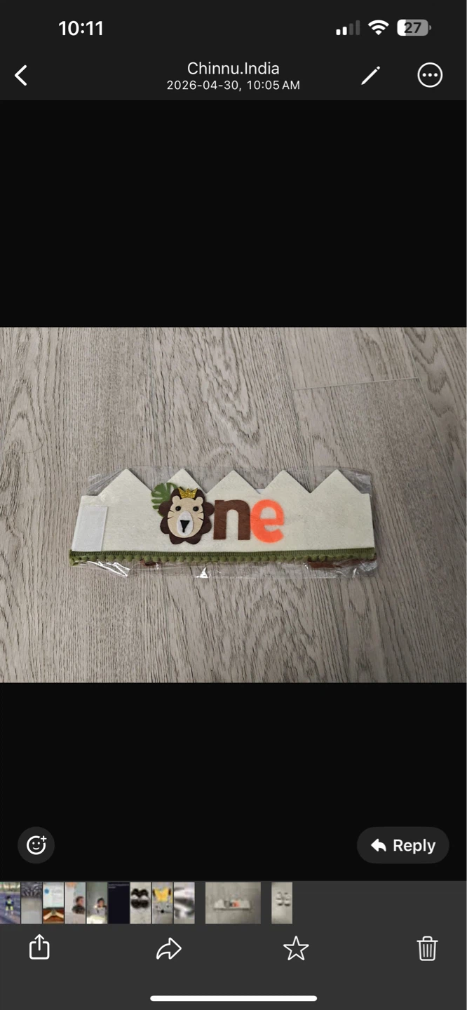 Kids Lion "ONE" Birthday Crown