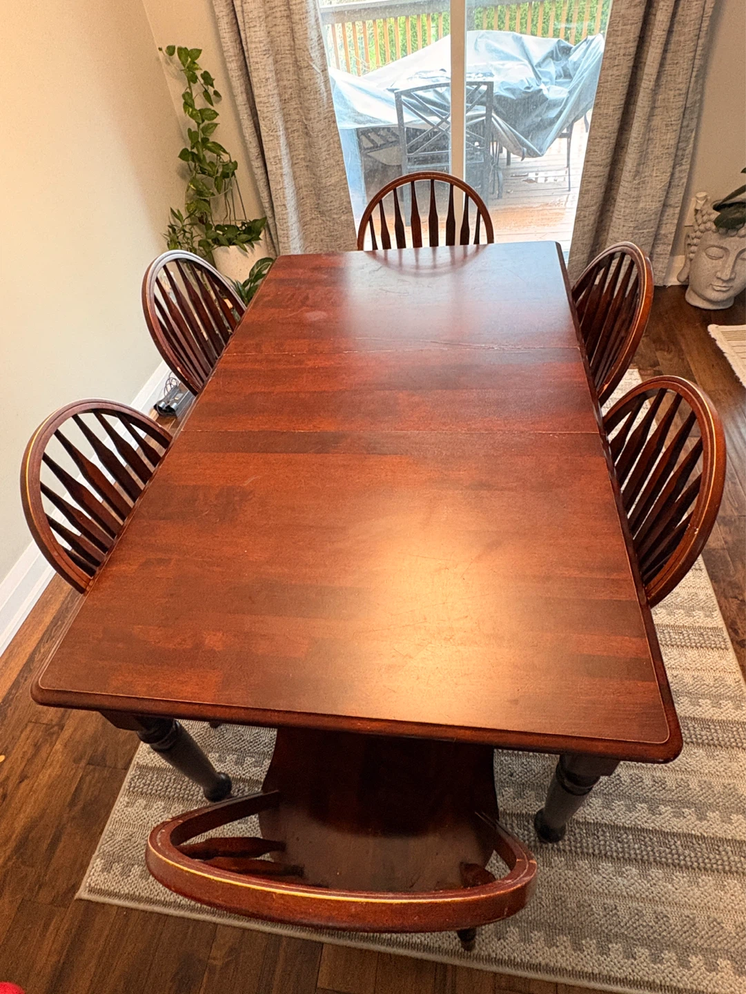 Solid Wood Extendable Dining Table Set – 6 Seater ✨
