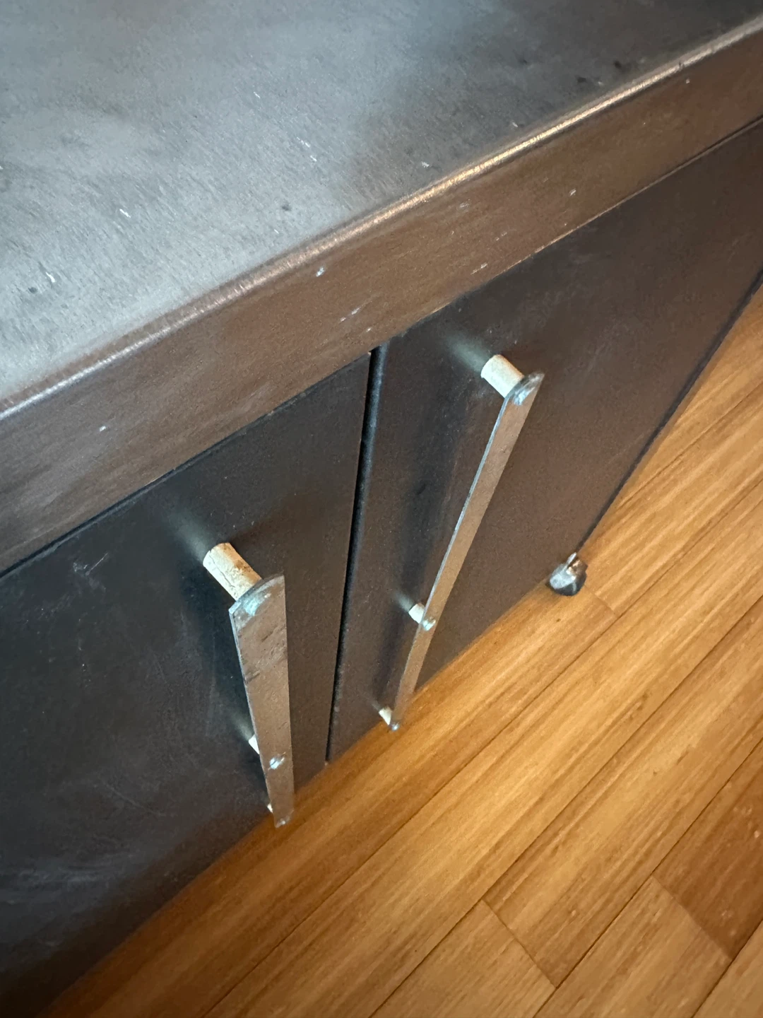 VINTAGE INDUSTRIAL STEEL FILM STORAGE CABINET BAR CART SIDEBOARD - photo 5