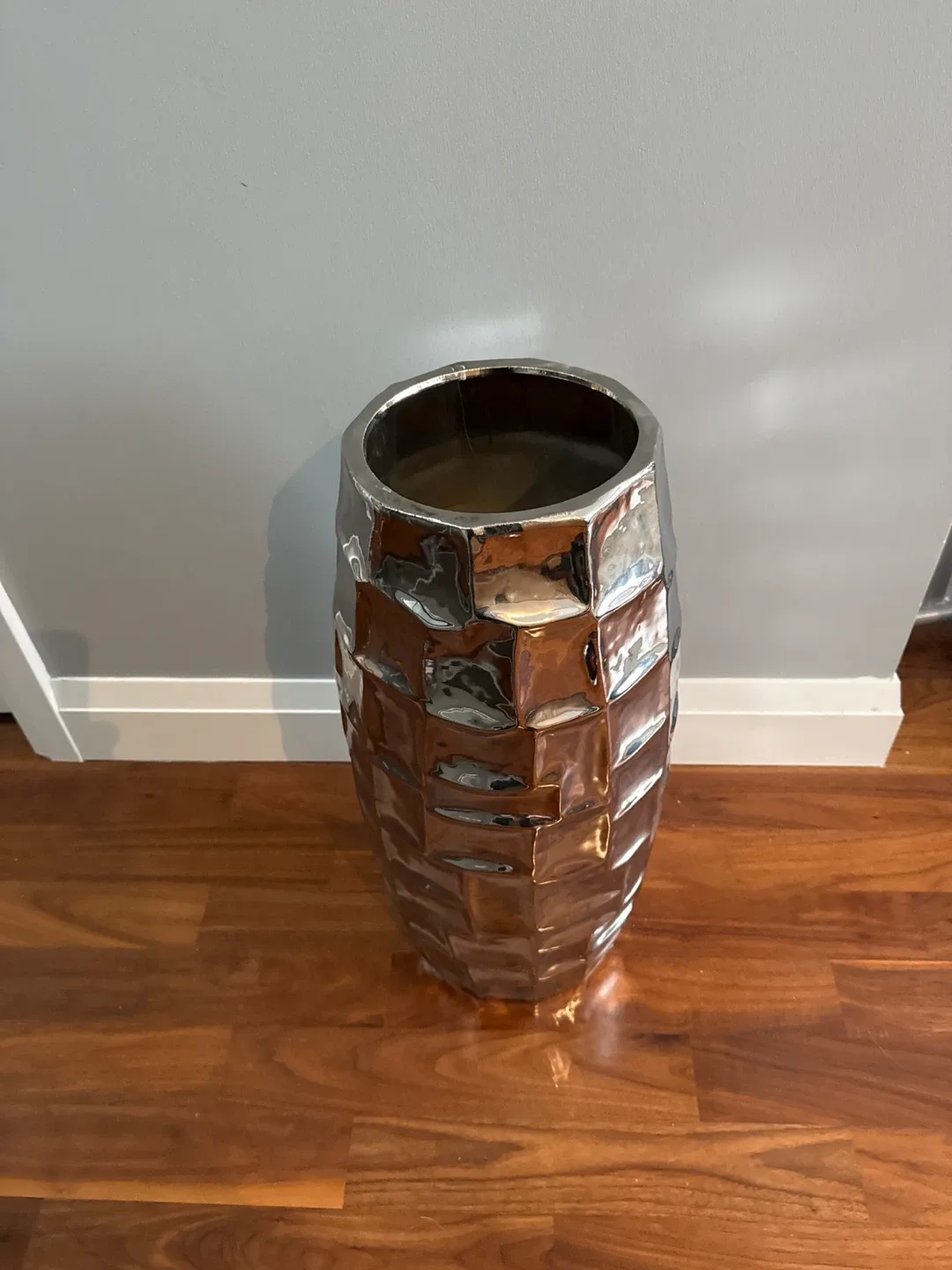 Silver Ceramic Decorative Vase - photo 2