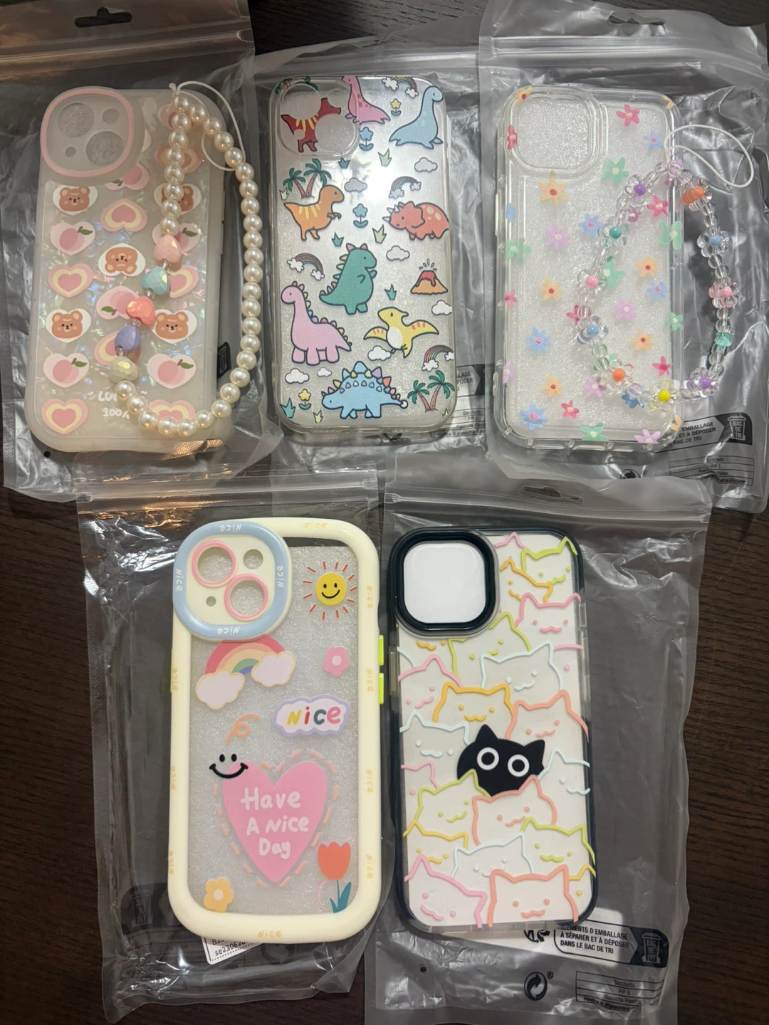 Assorted Cute Phone Cases with Charms - IPHONE15