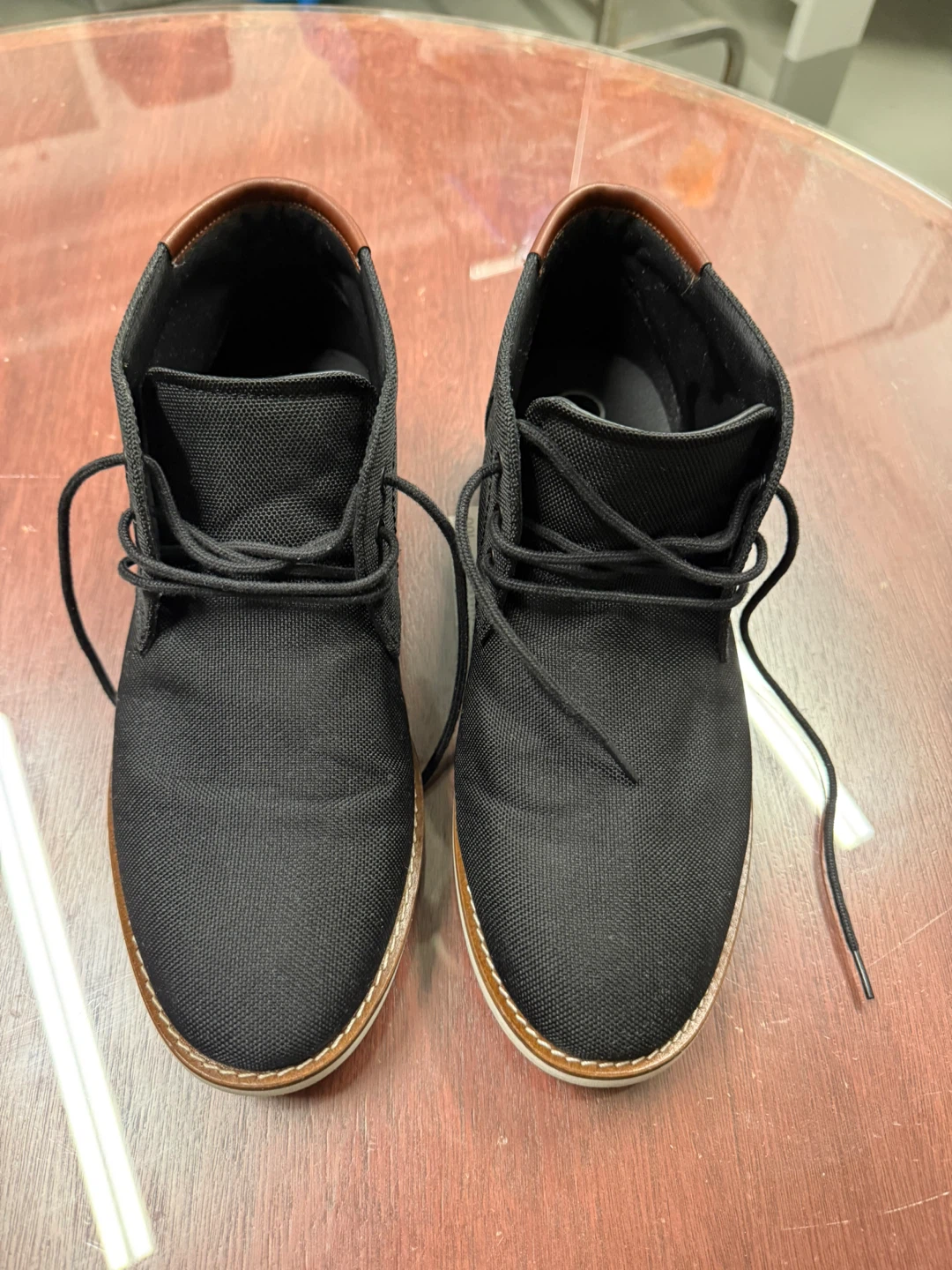 Calvin Klein Black Canvas Chukka Boots Men's Size 10