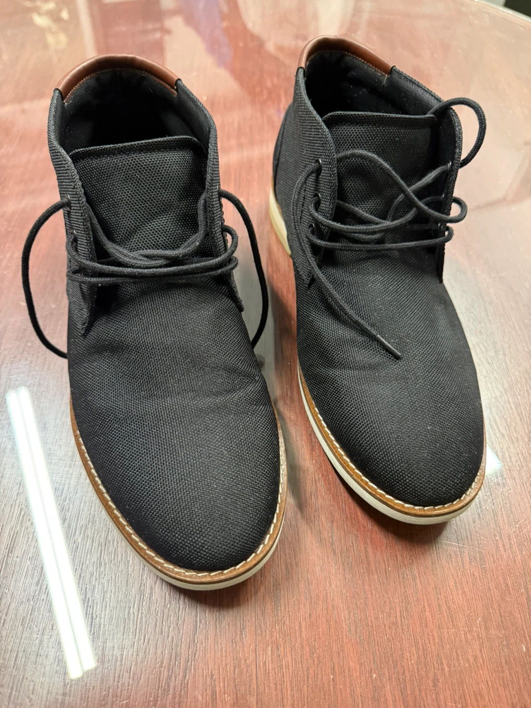 Calvin Klein Black Canvas Chukka Boots Men's Size 10 - photo 2