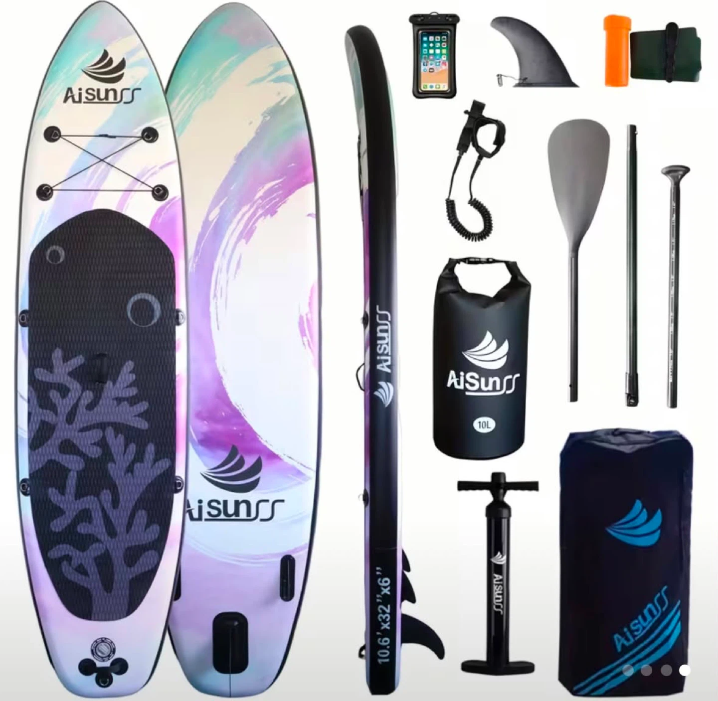AISUNSS Inflatable Paddle Board - 10.6" (Brand New) - photo 2