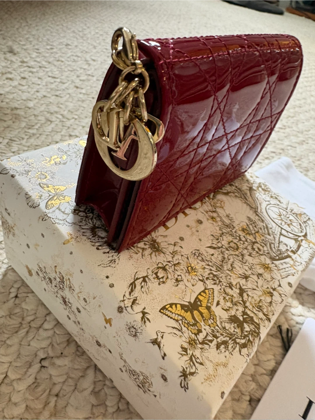 Dior Lady Dior calfskin card holder