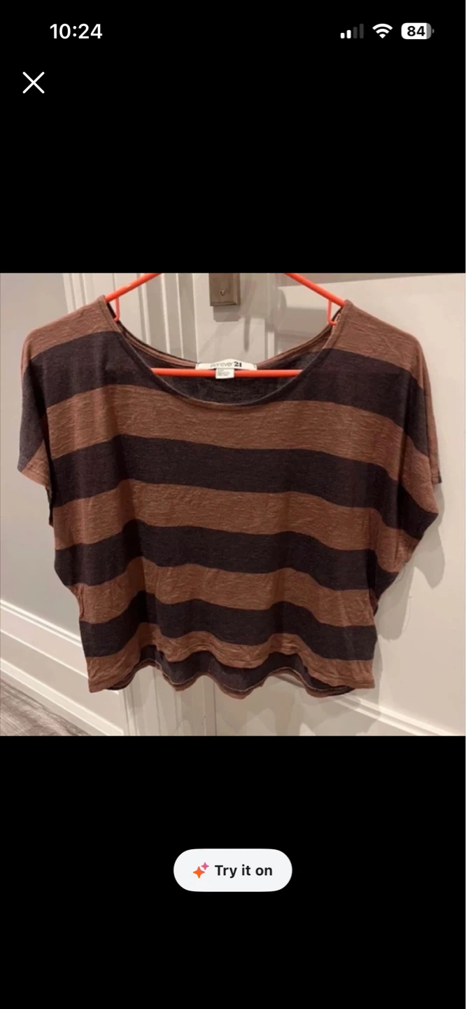 Forever 21 Striped crop top sz S/M