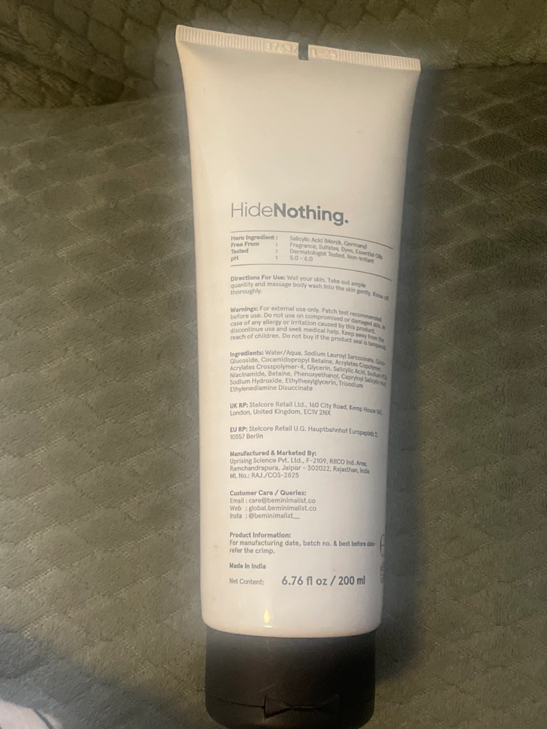 Minimalist Salicylic Acid + LHA Body Wash 200ml - photo 2