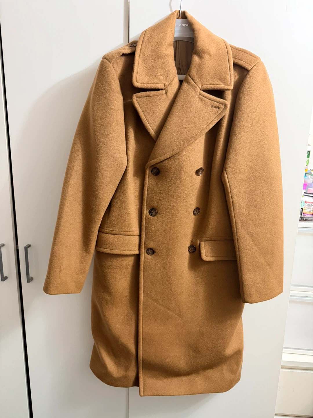 Simons Double-Breasted Wool Blend Coat
