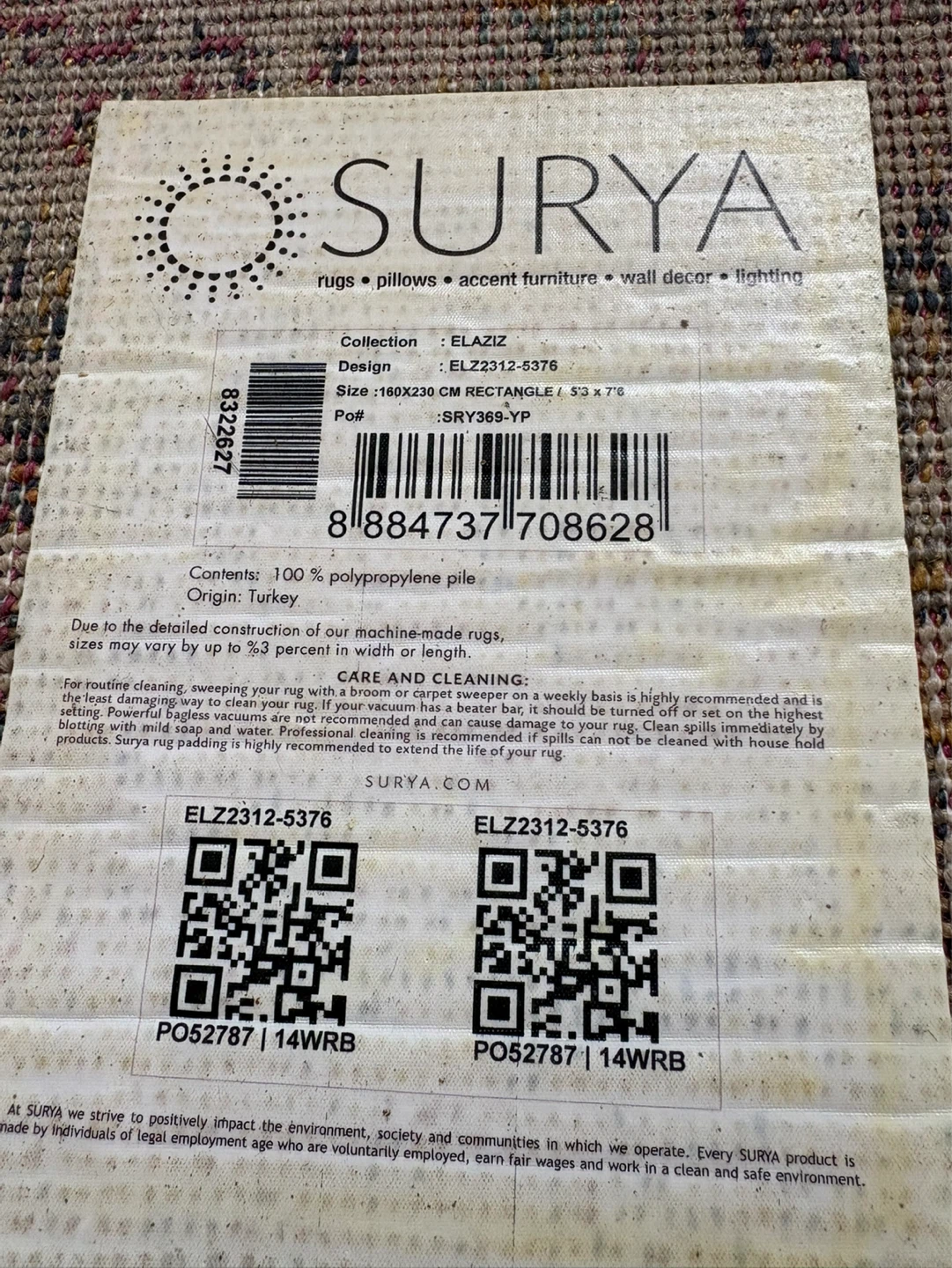 Surya Area Rug - 160x230 / 5"3 x 7"6 - photo 3