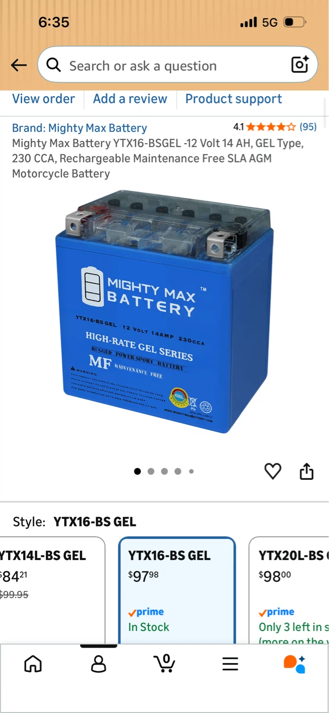 Brand new motorcycle battery for sale