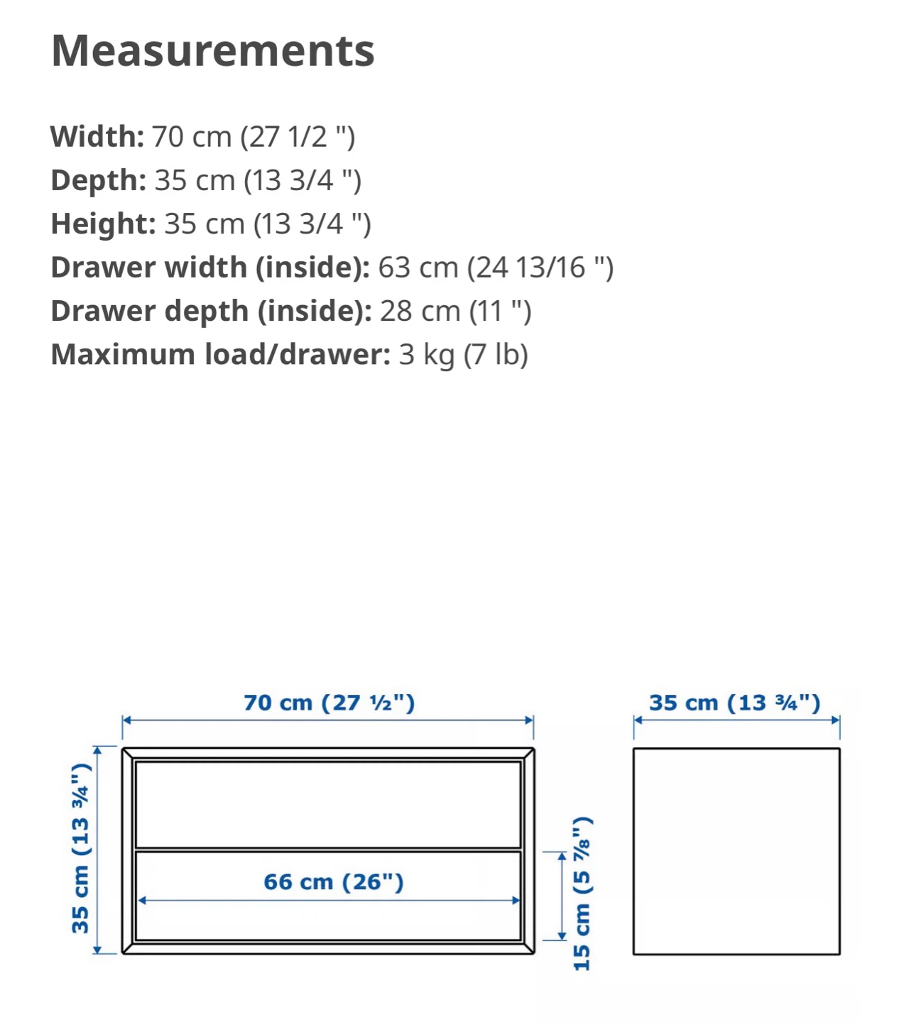 IKEA 2-Drawer Cabinet / Delivery Available - photo 2