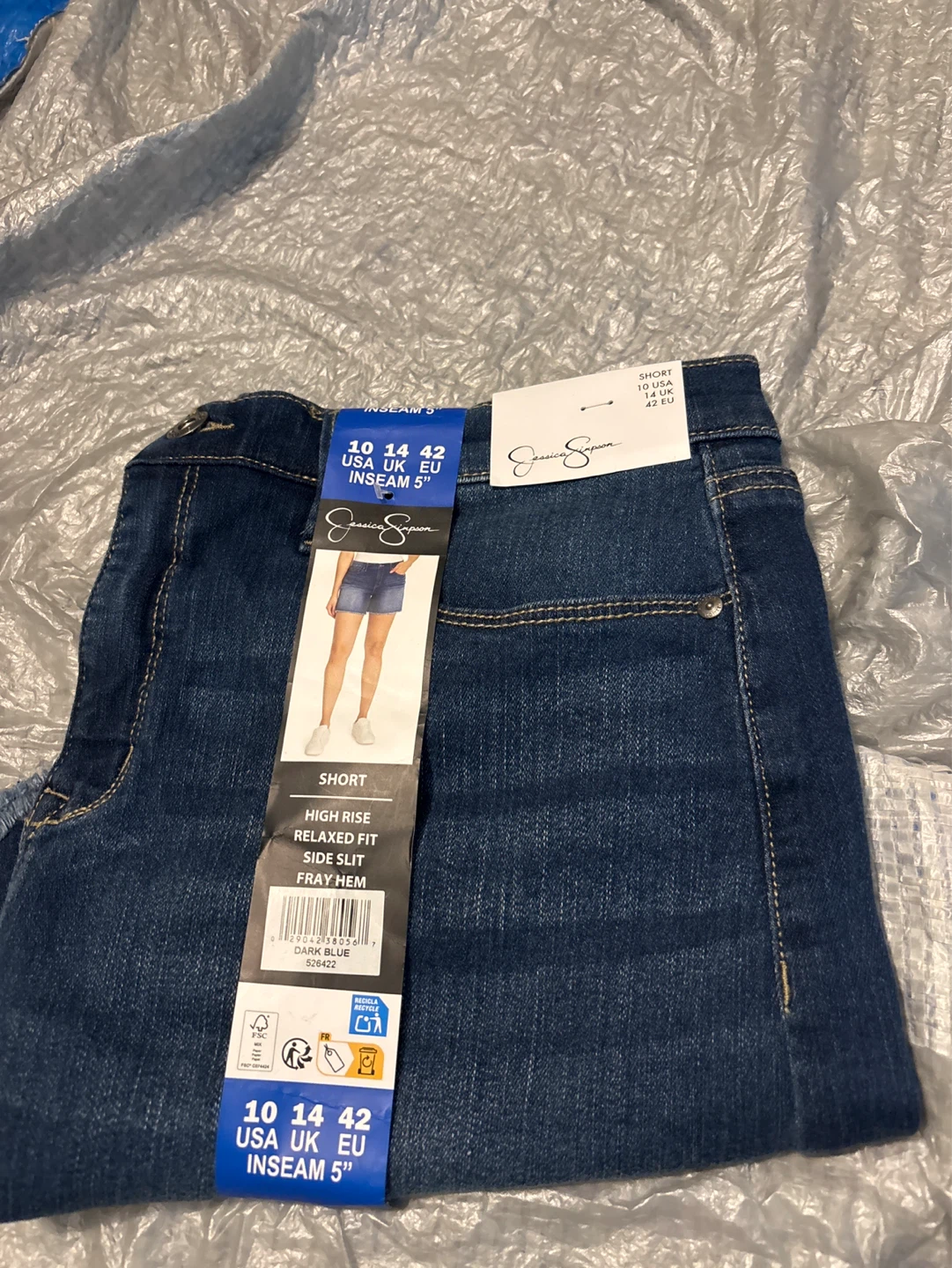 Jessica Simpson High Rise Relaxed Fit Denim Shorts