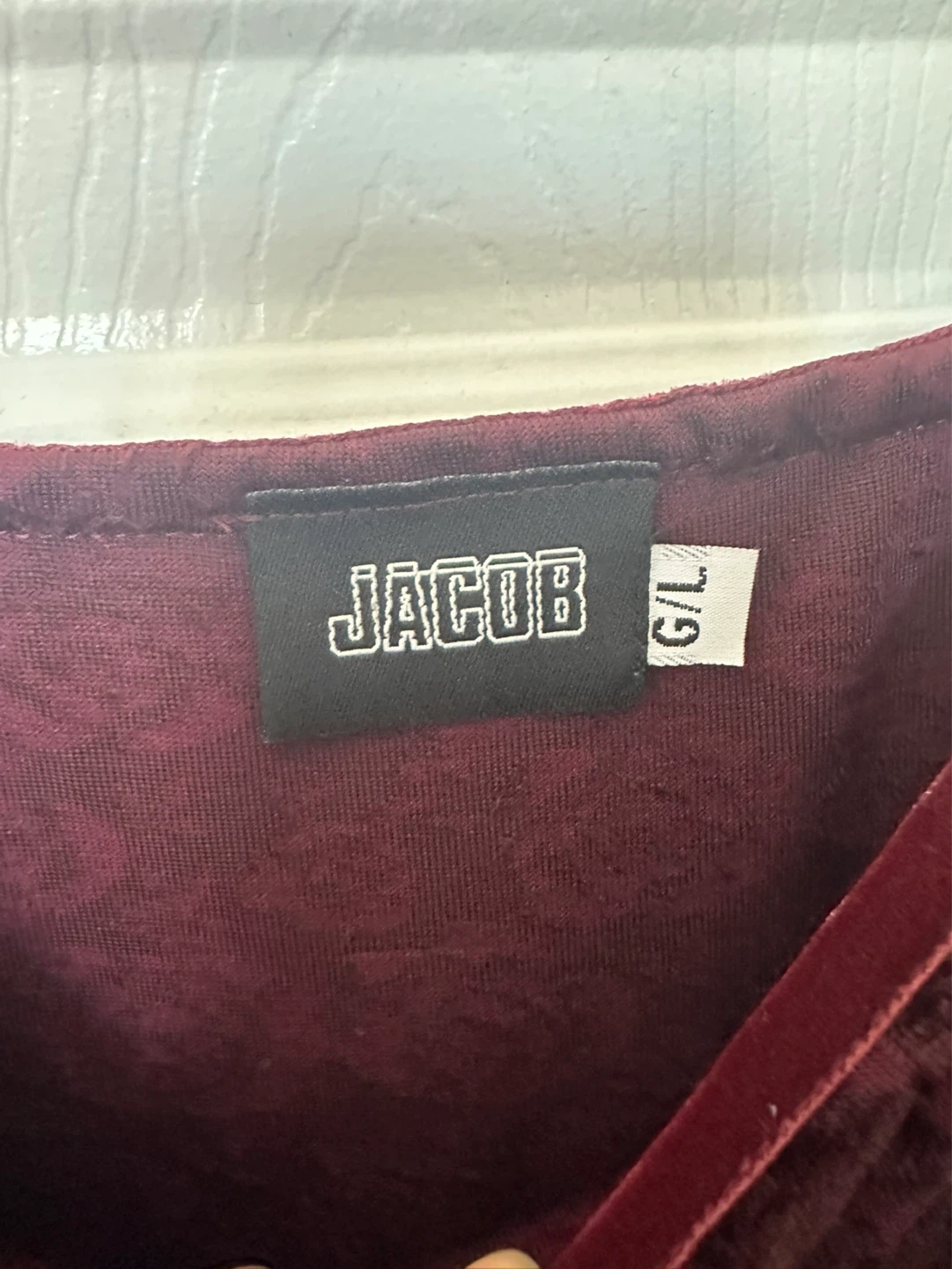 Jacob Floral Velvet Burgundy Slip Dress - photo 4