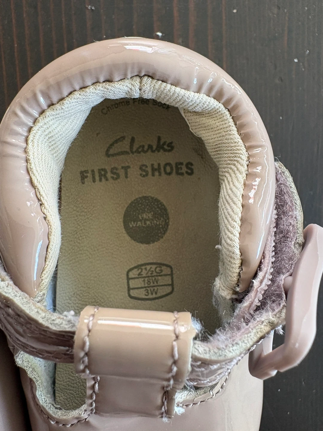 Clarks First Shoes Baby Girls Patent Pink Size 2.5G - photo 2
