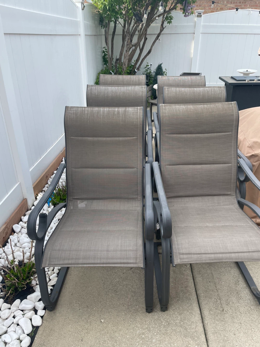 Set of 6 Outdoor Patio Chairs - photo 4
