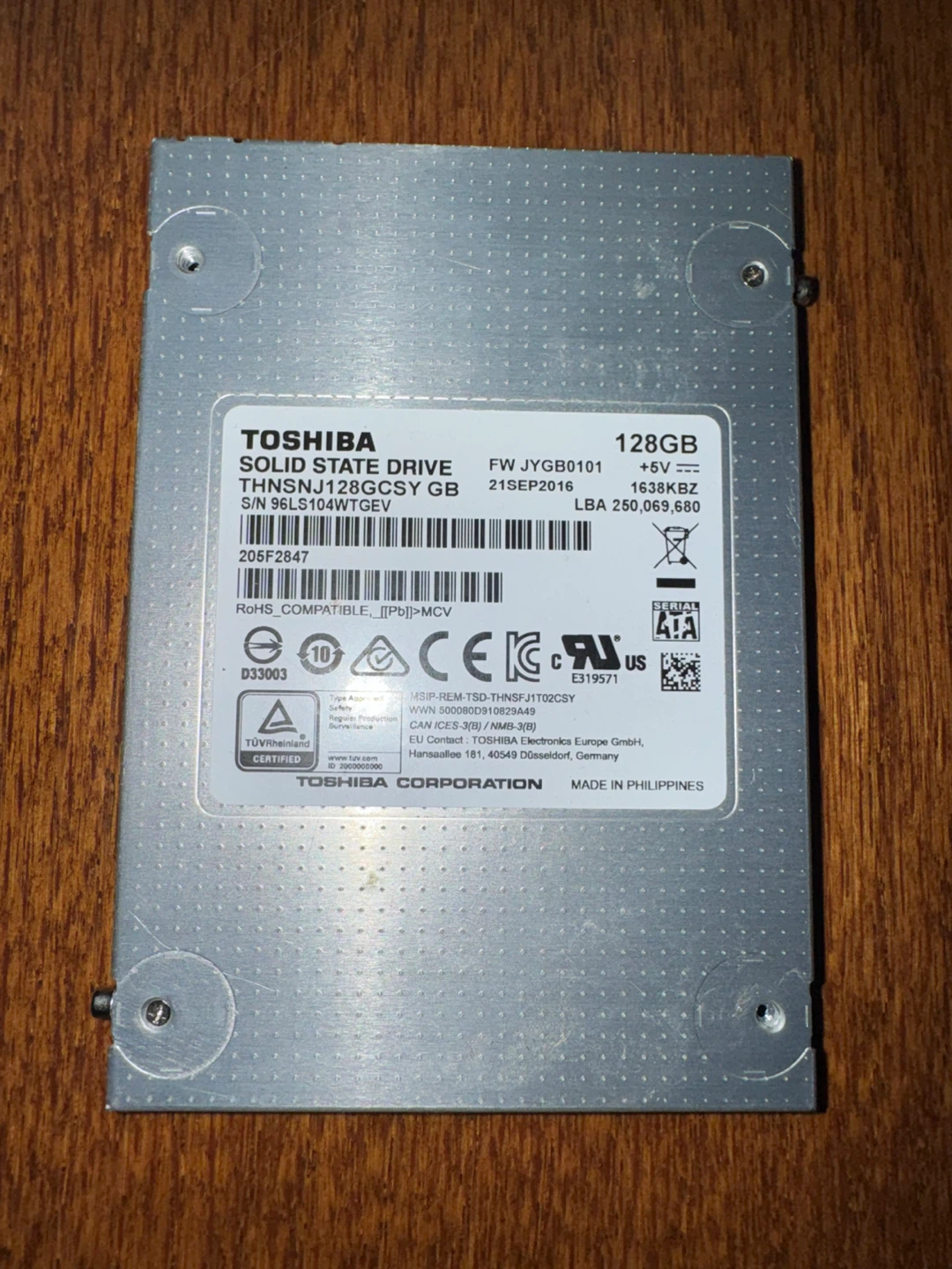 Toshiba 128GB Solid State Drive - photo 2