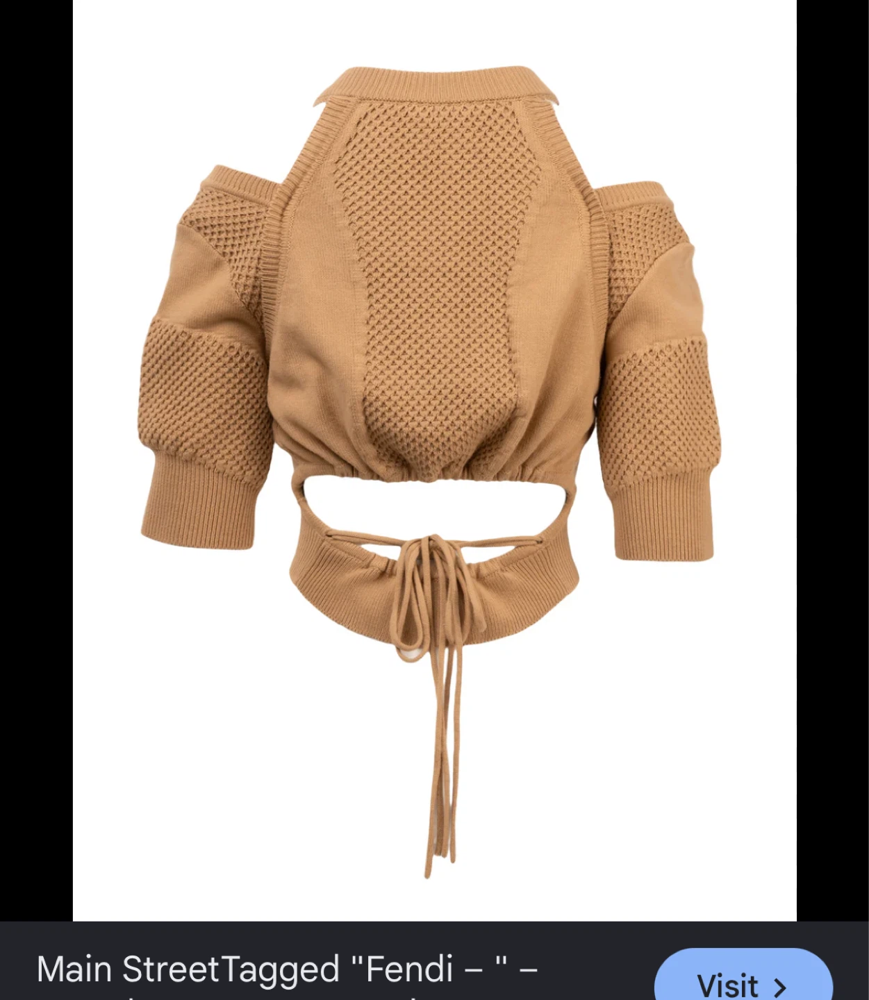 Beige Knit Cardigan NEW Fendi inspo - photo 2