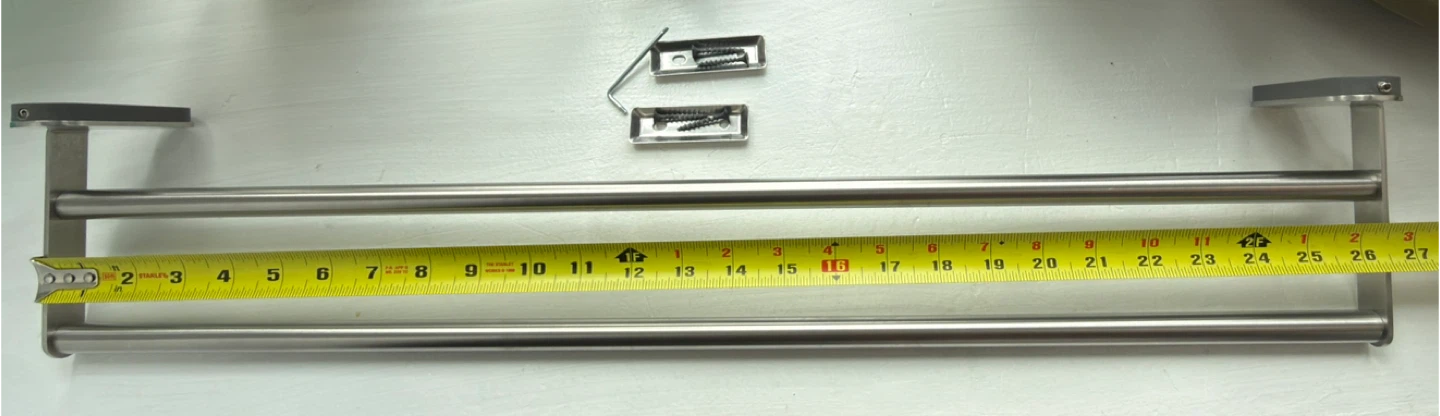 IKEA BROGRUND Double Towel Rail Stainless Steel - photo 2