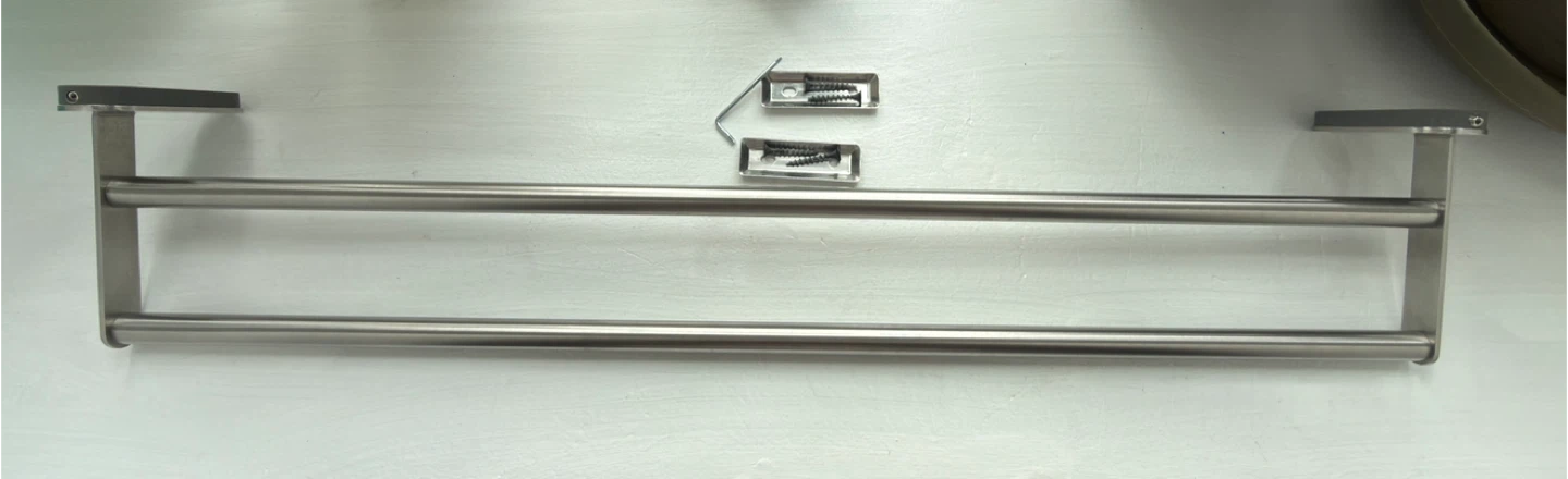 IKEA BROGRUND Double Towel Rail Stainless Steel