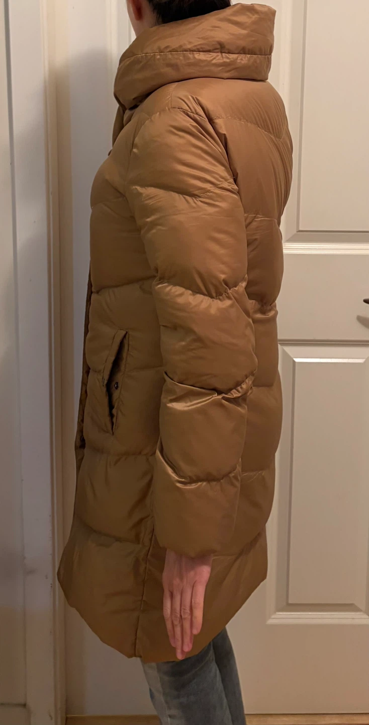 Mid-length Caramel Puffer Coat - photo 3