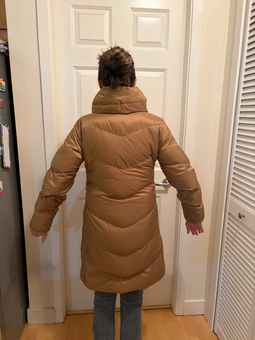 Mid-length Caramel Puffer Coat - photo 2