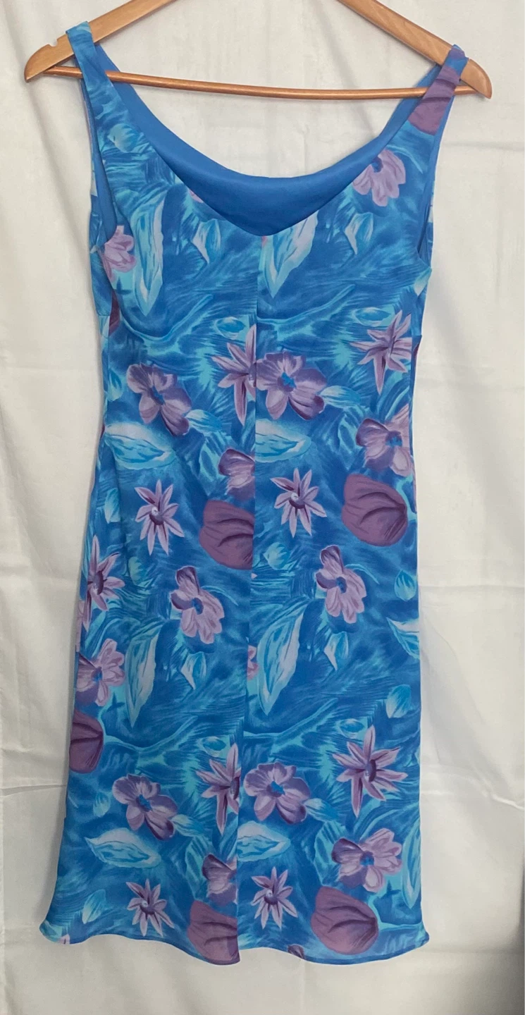 Fairweather blue floral sleeveless dress. Cottagecore  size 2 - photo 5