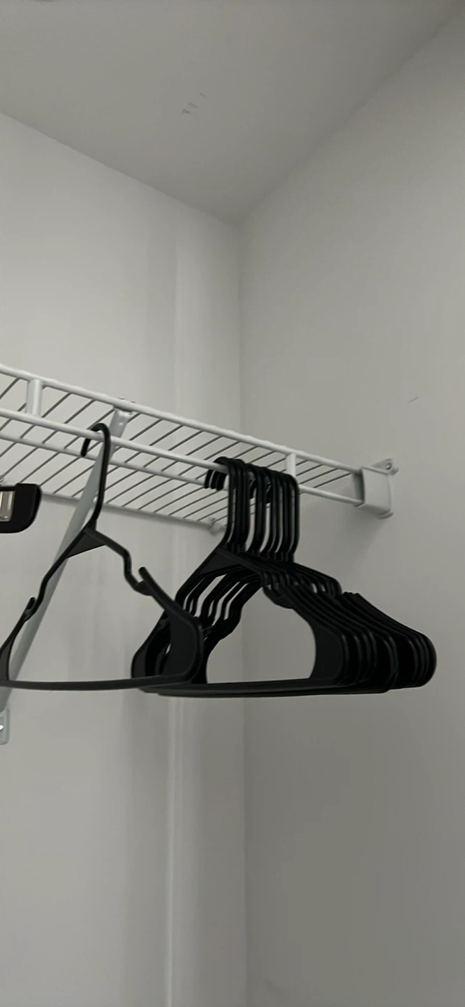Set of 12 Black Plastic Clothes Hangers