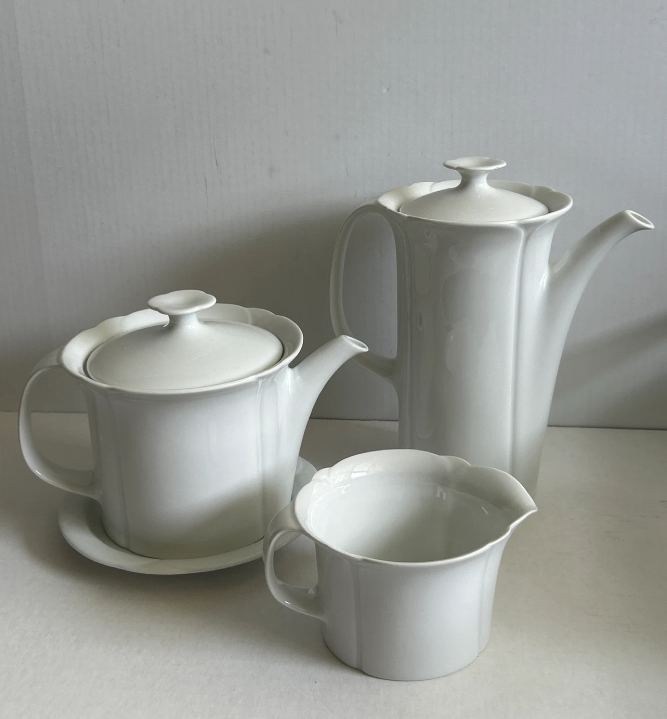 Arzberg - White Ceramic Teapot & Coffee Set with Creamer - photo 2