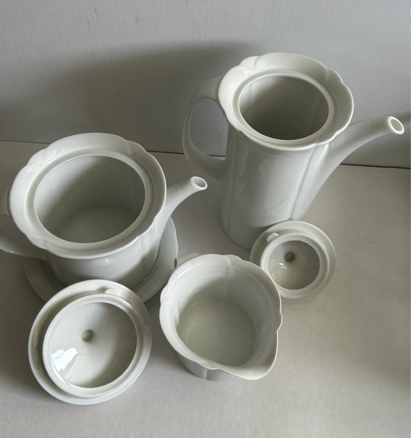 Arzberg - White Ceramic Teapot & Coffee Set with Creamer - photo 3