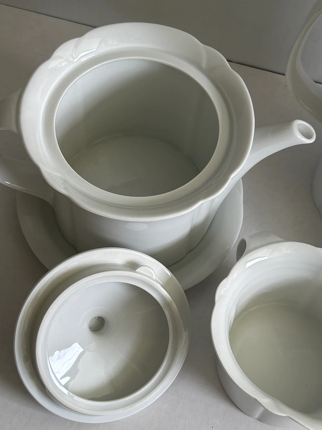 Arzberg - White Ceramic Teapot & Coffee Set with Creamer - photo 4