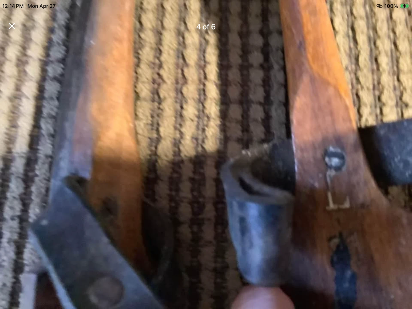 Vtg Wood Boot Ice Skates with Leather Straps 🐞 - photo 5