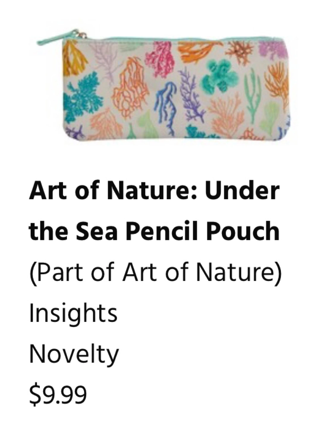 Art of Nature Under the Sea Collection Pencil Pouch - photo 2