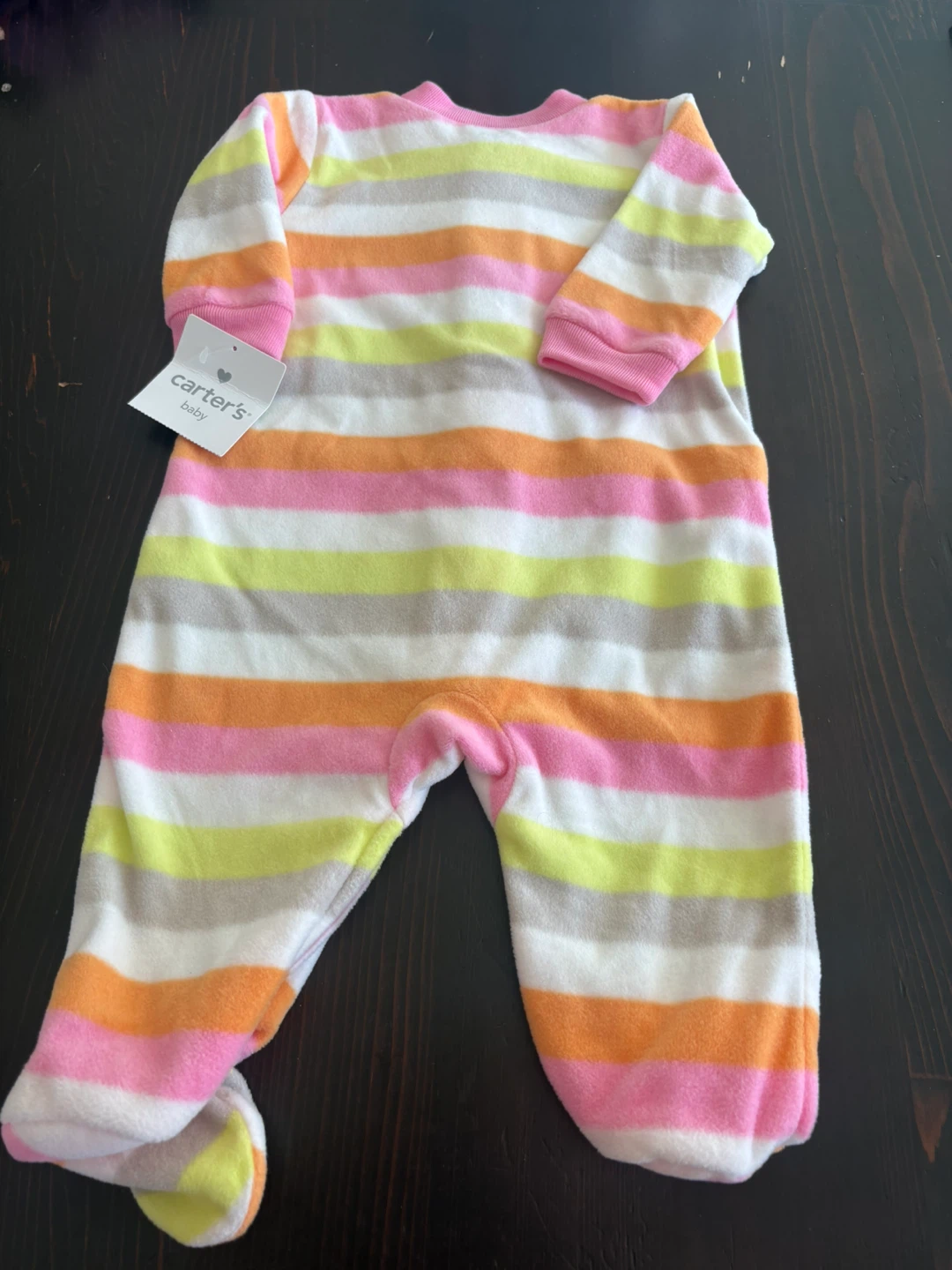 New Carter's Baby Girls' Striped Fleece Sleepsuit - 3 Months - photo 5