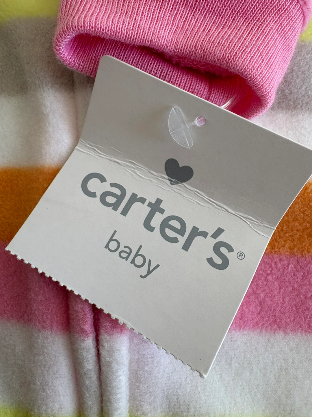 New Carter's Baby Girls' Striped Fleece Sleepsuit - 3 Months - photo 2