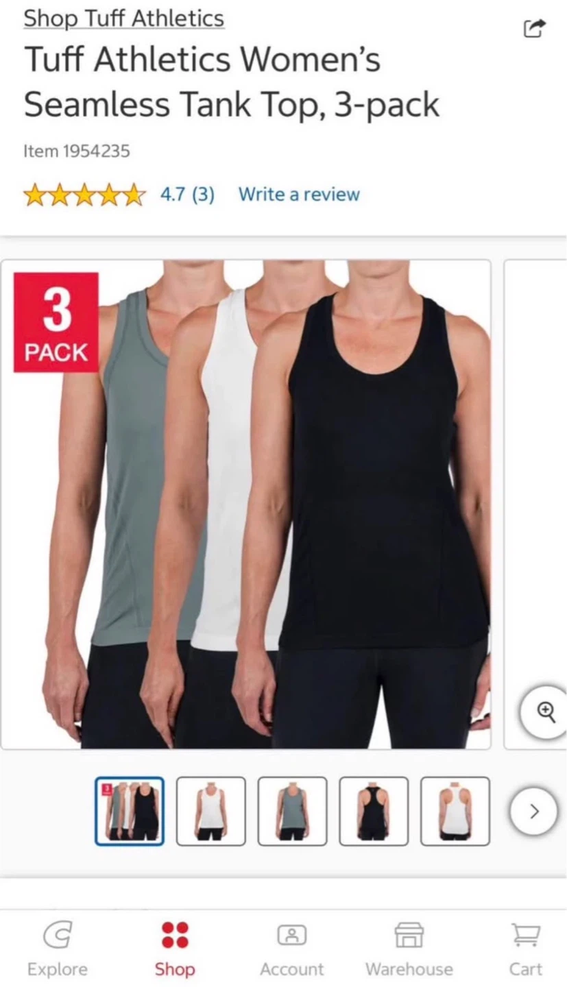 Tuff Athletic Seamless Tank (3-pack)
