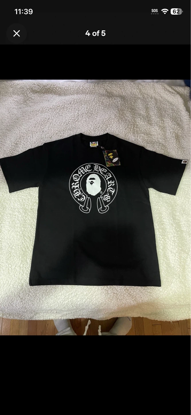 BAPE x Chrome Hearts Baby Milo T-Shirt Black - photo 4