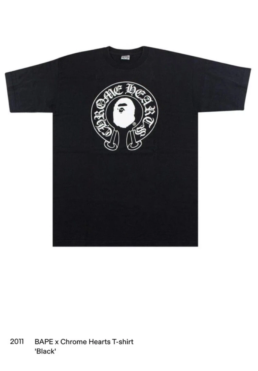 BAPE x Chrome Hearts Baby Milo T-Shirt Black - photo 5